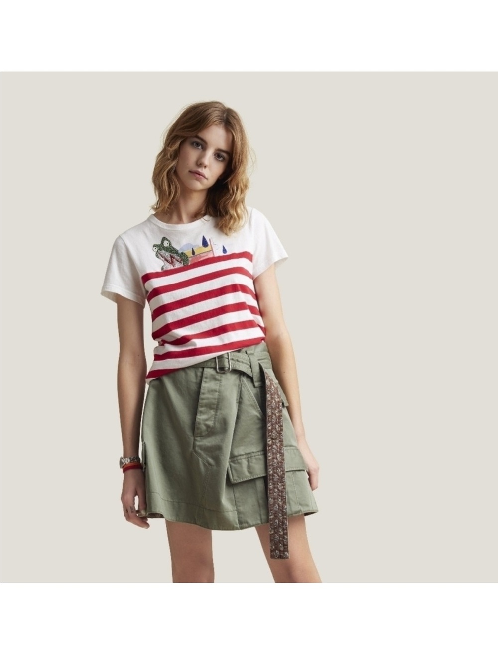 Marc by Marc Jacobs Olive Green Utility Skirt